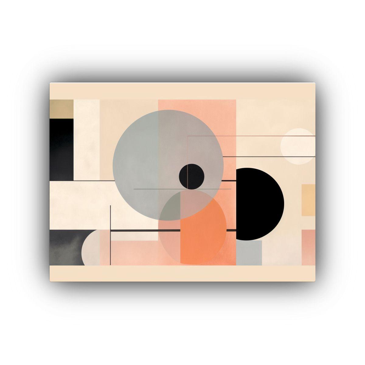 Pintura Abstracta Geométrica Con Colores Pastel 120x80cm-0