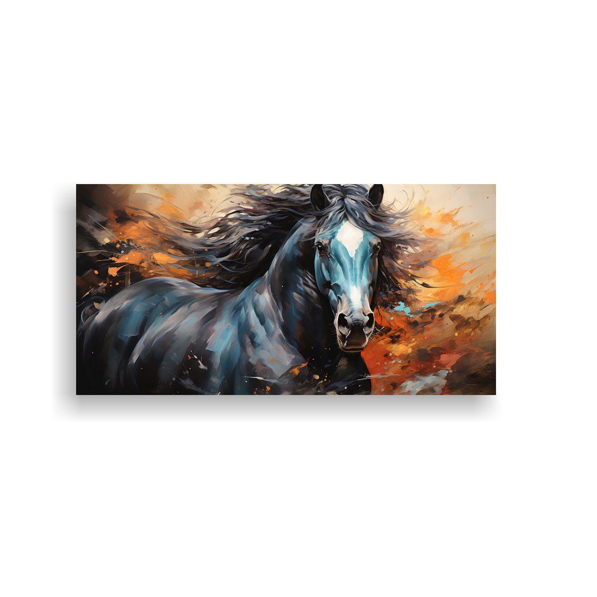 Lienzo Fotografía Barato Caballo Shire Estilo 40x20cm-0