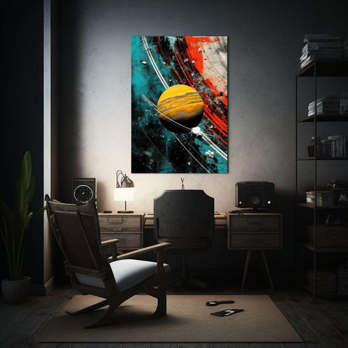 Cuadro Lienzo Habitación Surrealista De Galería 20x30cm-2