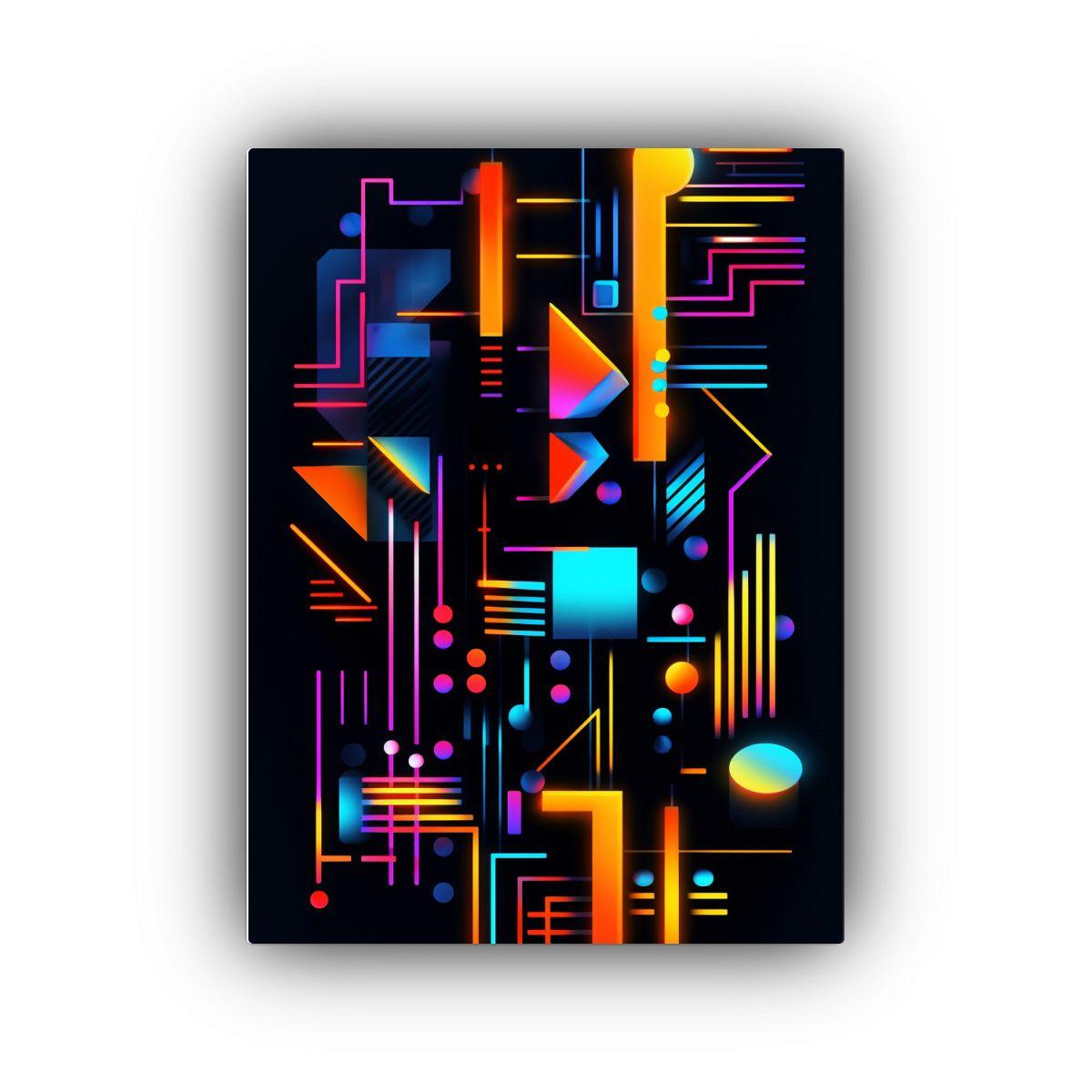 Cuadro Moderno Fantástico De Lienzo Neon 50x65cm-0