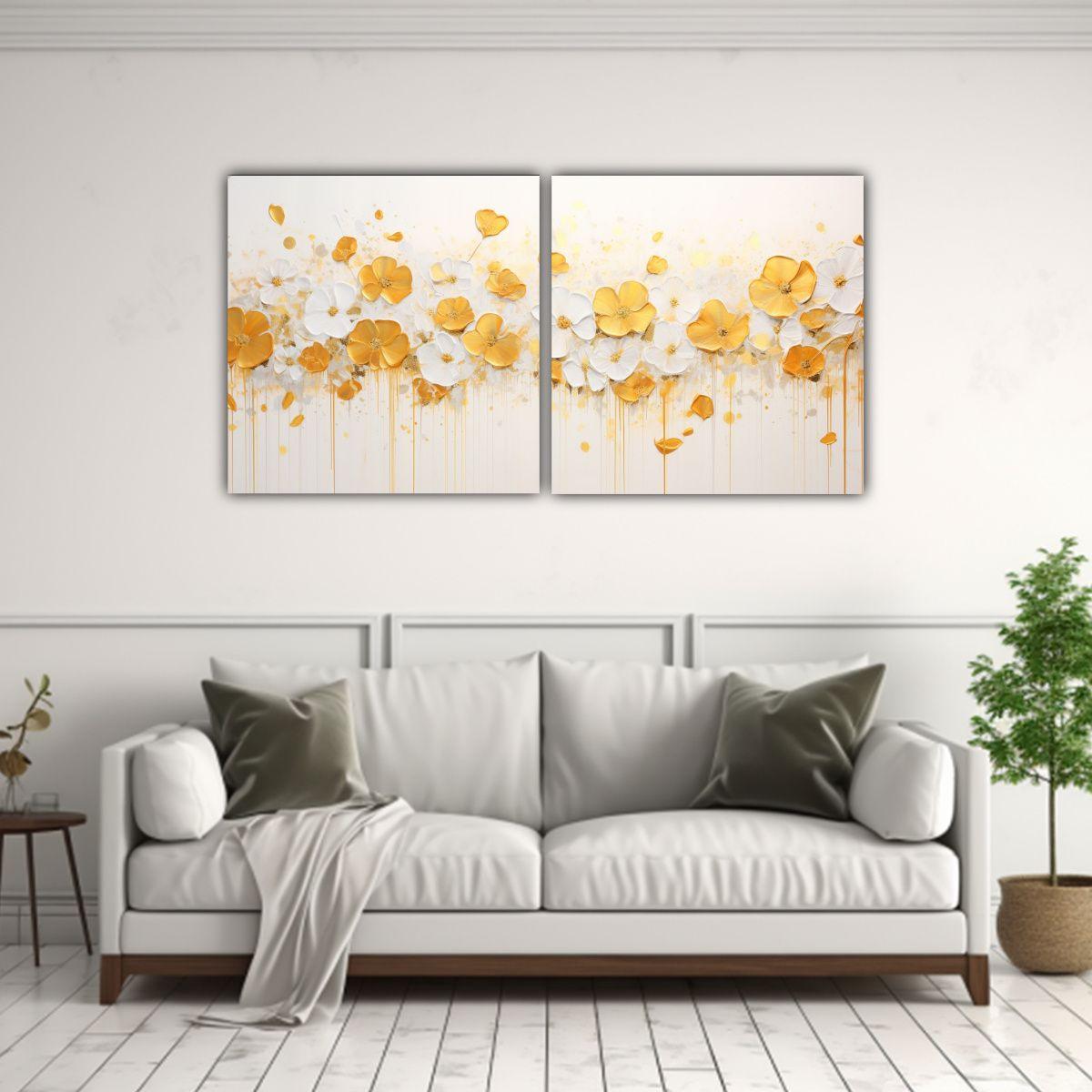 Dos Cuadros Movimiento Creatividad: Arte 60x30 Cm-2