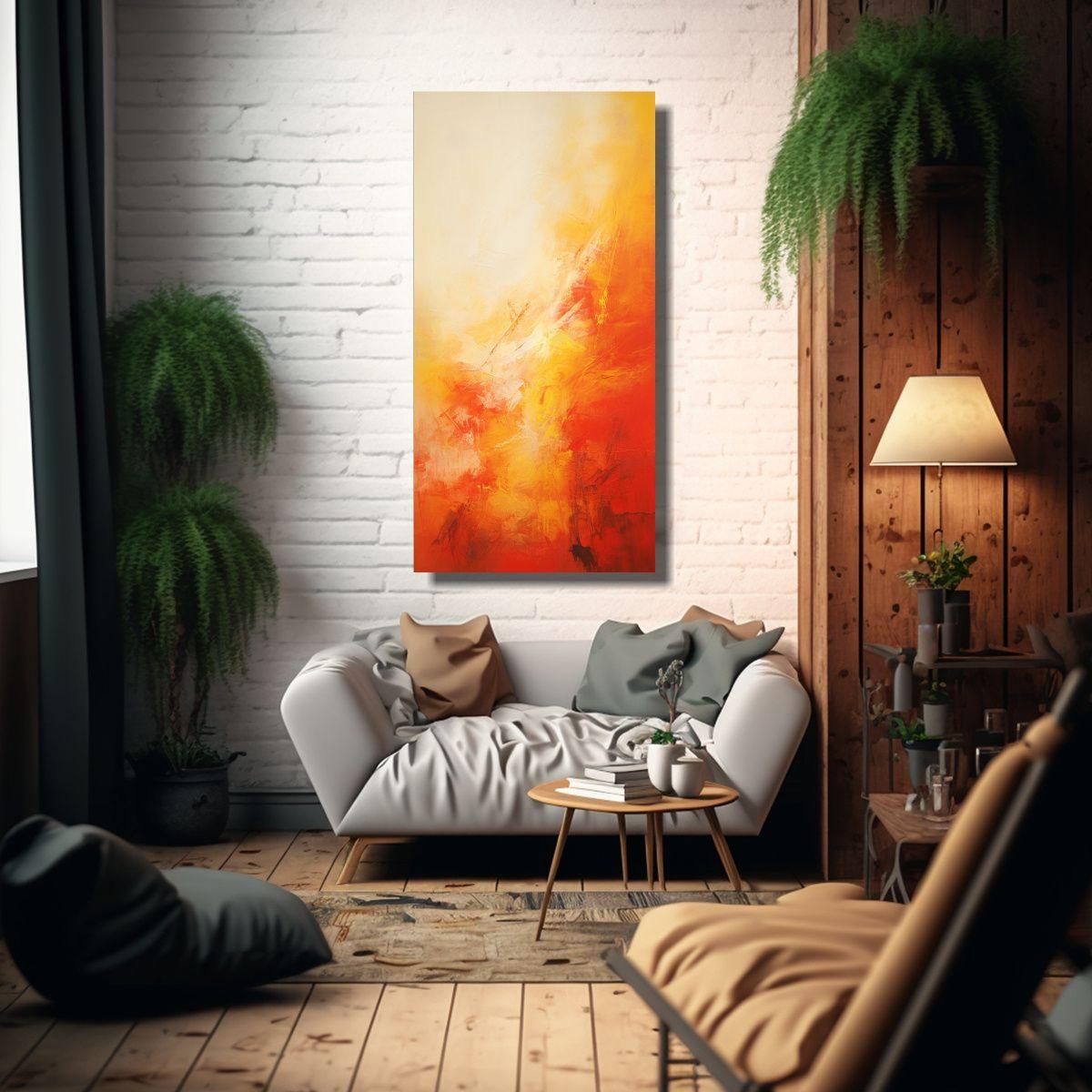 Pintura Decorativa Exclusiva De Composición 20x40cm-2