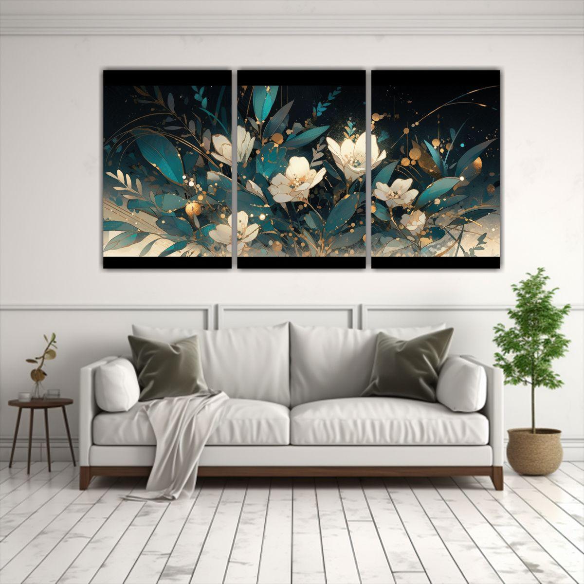 Set De 3 Cuadros De Equilibrio Visual En Colores 240x120 Cm-2