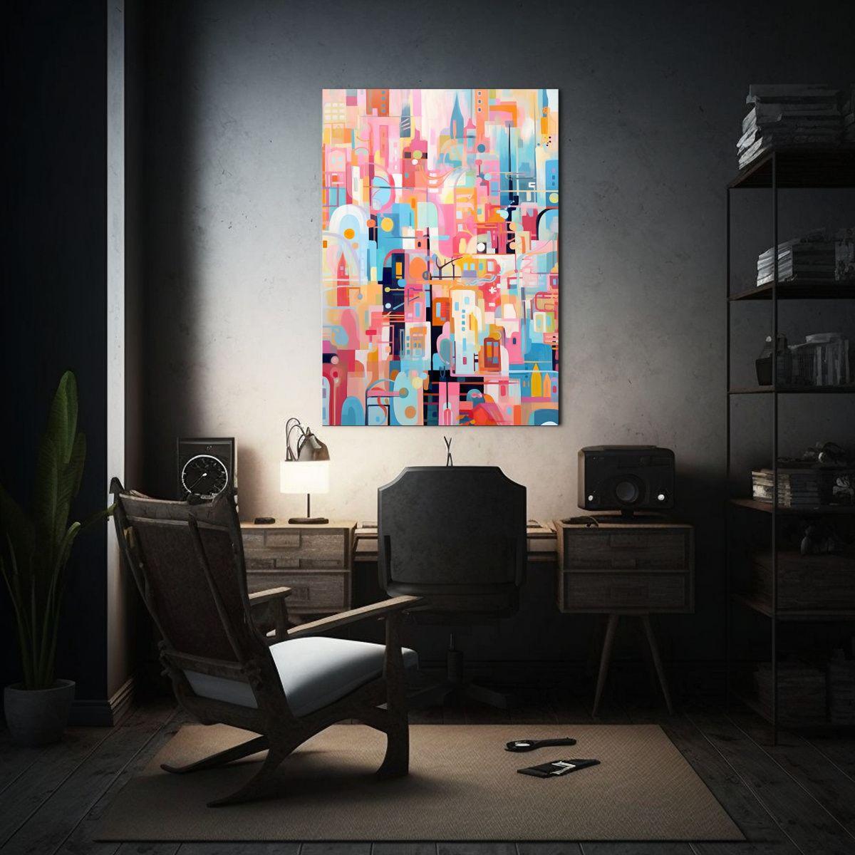 Pintura Abstracta Protagonismo De Colores 30x45cm-2