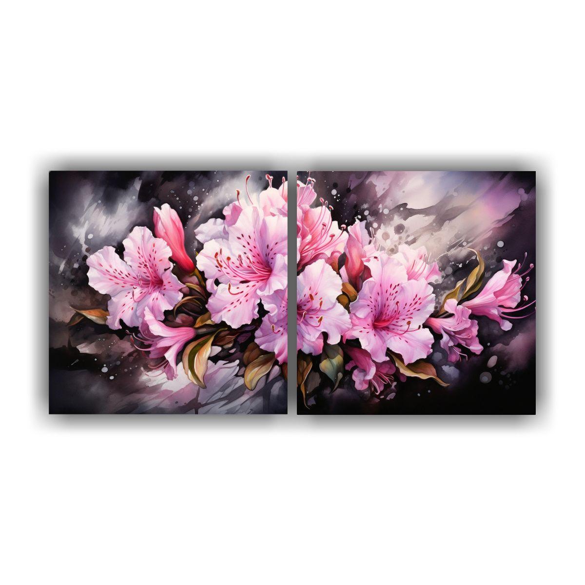 Set 2 Lienzos De Tela Concepto Reflejo Abstracto 120x60 Cm-0