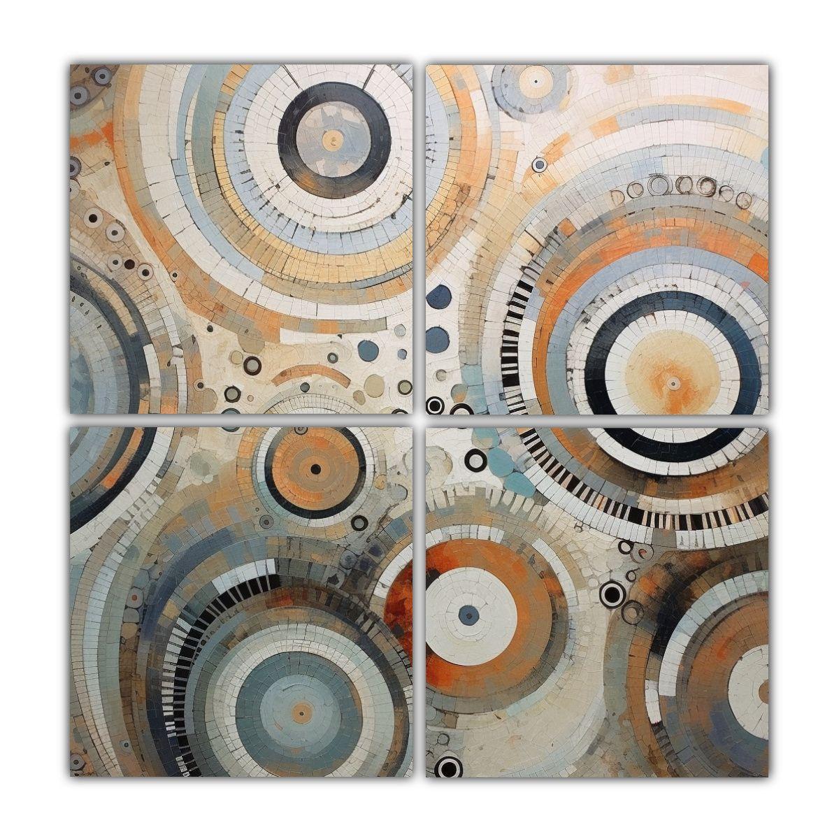 Cuadro En Bastidor Estilo Galería Con Efecto 80x80 Cm-0