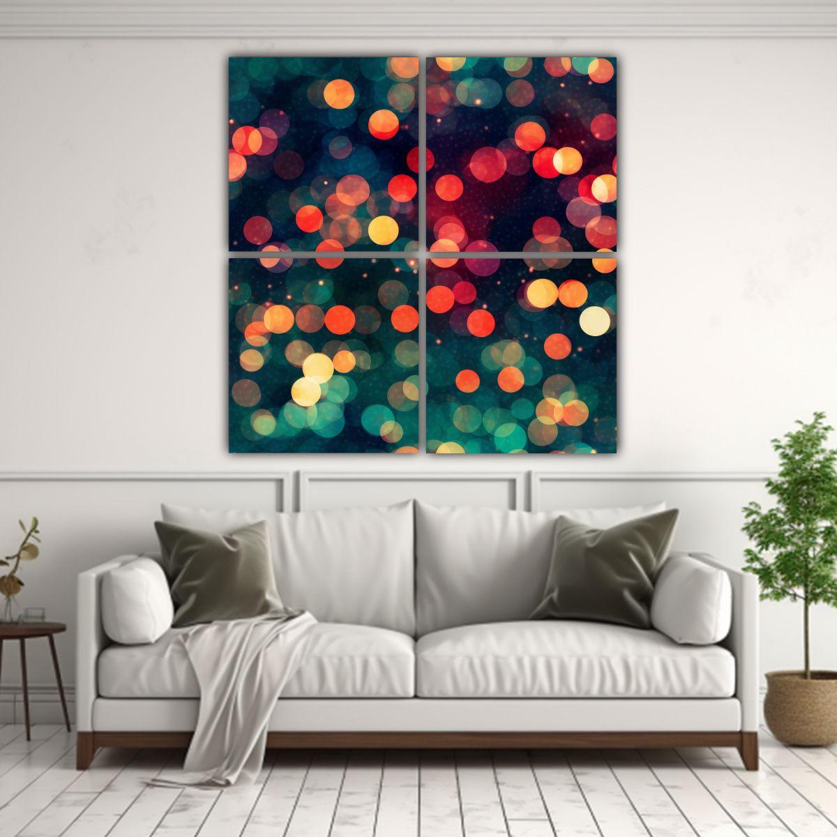 Cuatro Lienzos De Tela Cuadro Con Bastidor De 180x180 Cm-2