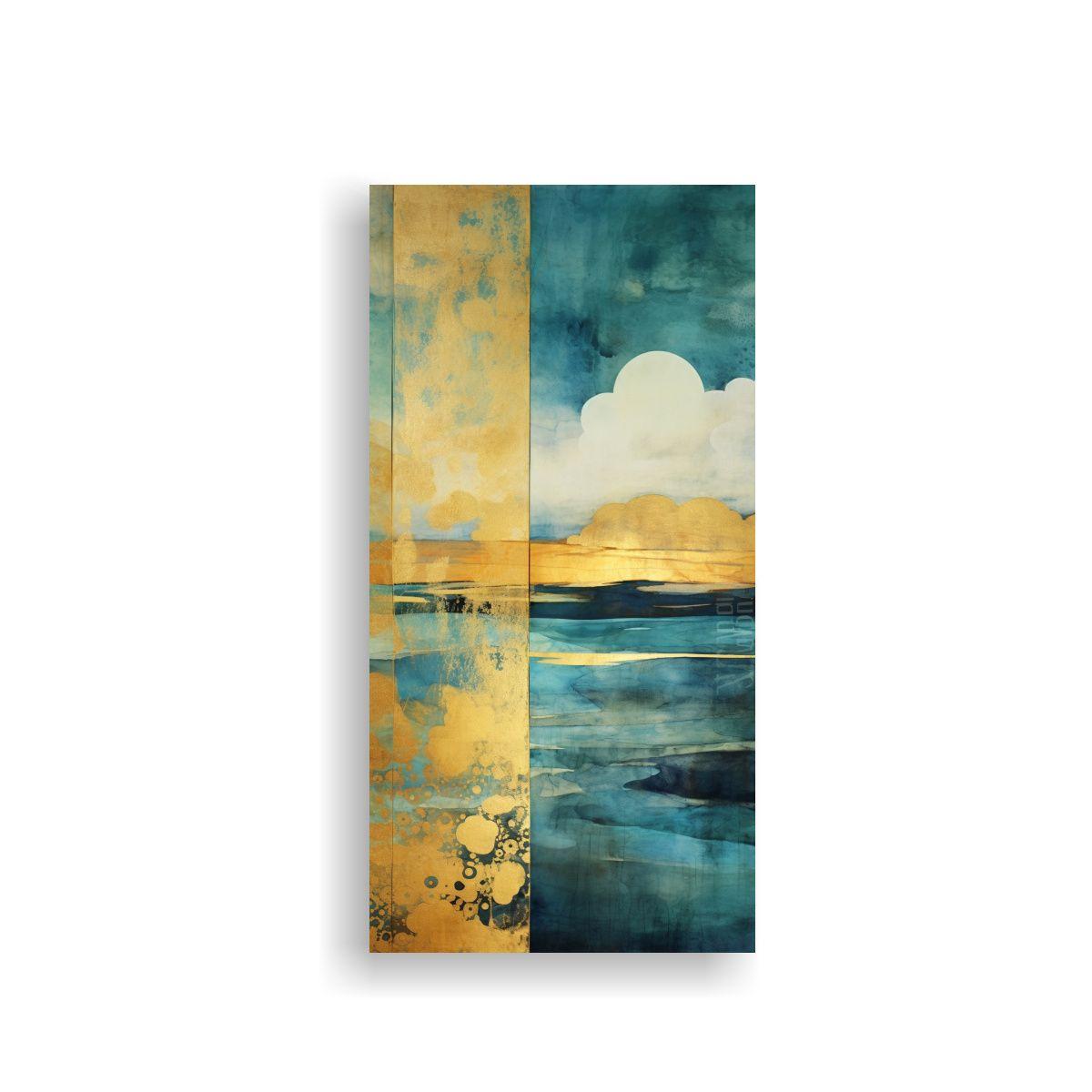 Pintura Inspiradora Con Acuarelas En Tonos De 70x140cm-0