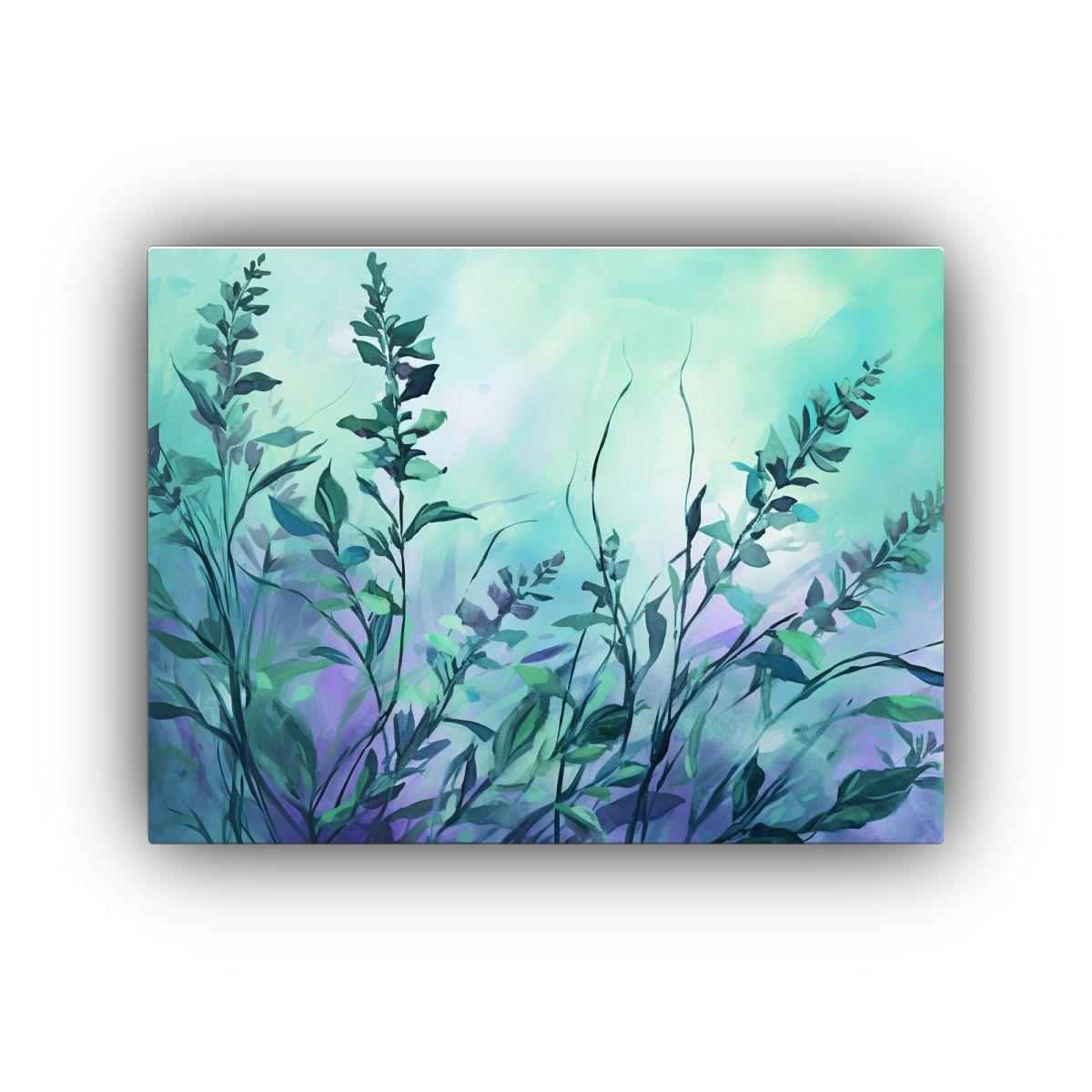 Pinturas De Decoración En Tono Lavanda Y Hierbas 65x50cm-0