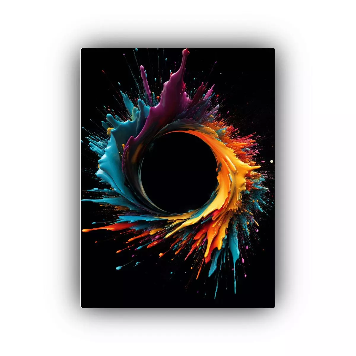 Pinturas Decorativas En Negro Con Toque Abstracto 50x65cm-0
