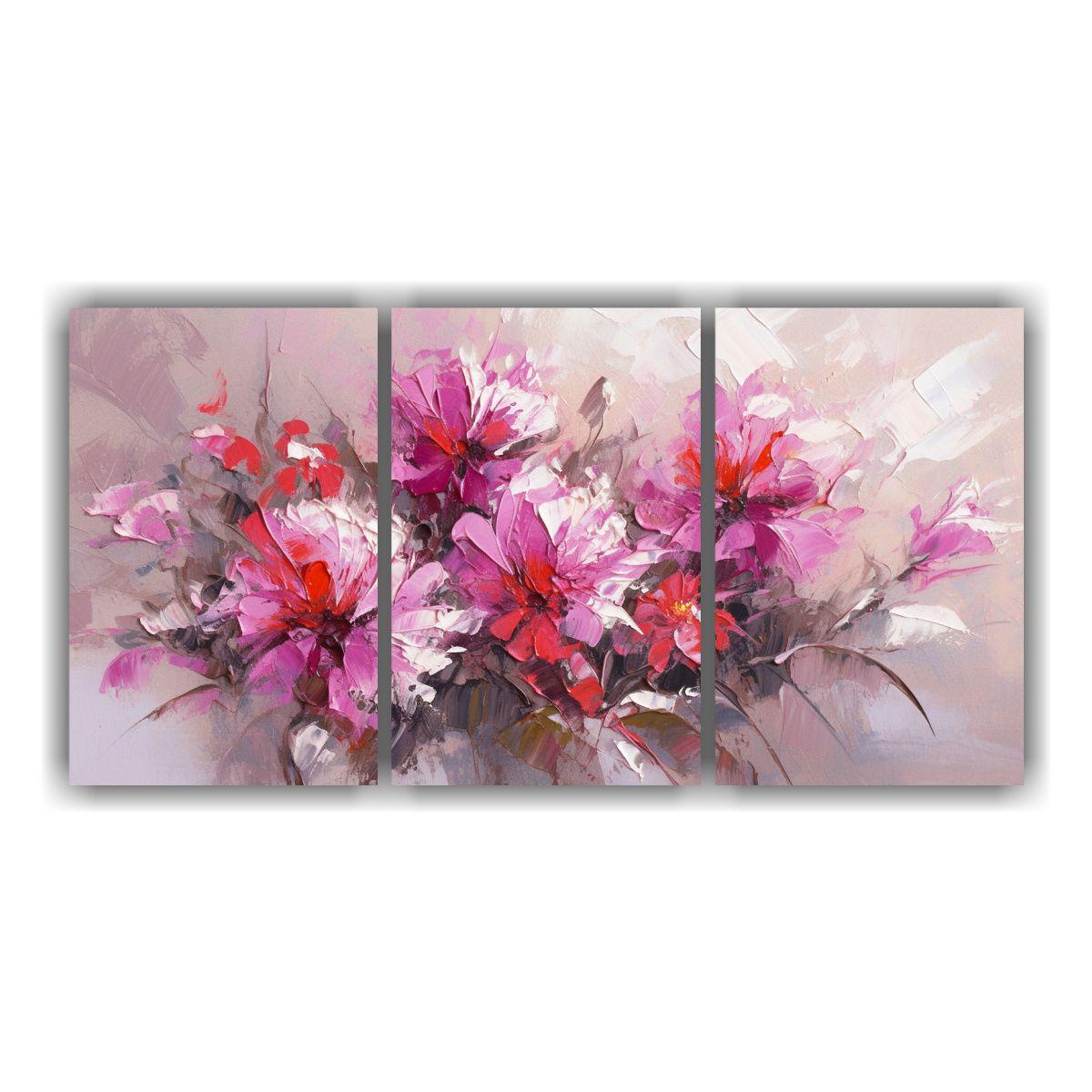 Pintura De Flores En Lienzo En El Estilo Moderno 120x60 Cm-0
