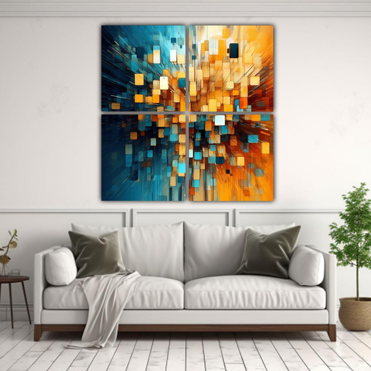 Cuatro Lienzos De Tela Inspirador Originalidad 60x60 Cm-2