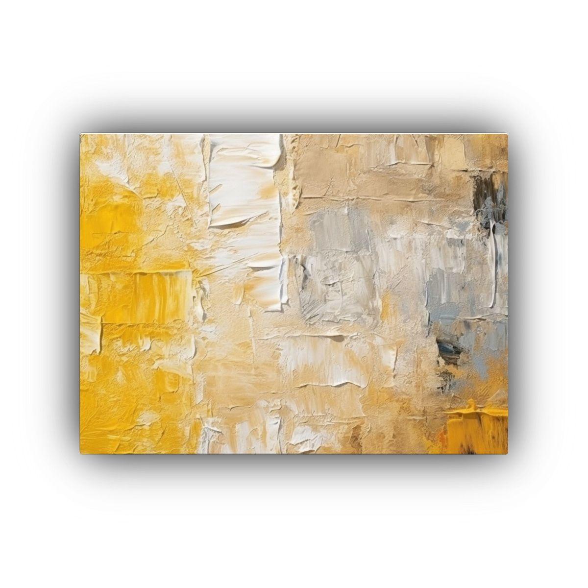 Lienzo De Tela Amarillo Con Textura Equilibrada: Composició 90x60cm-0
