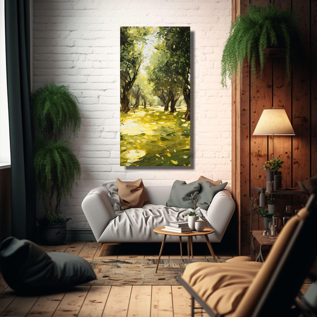 Paisaje Simétrico Con Rayos De Sol Filtrándose 60x120cm-2