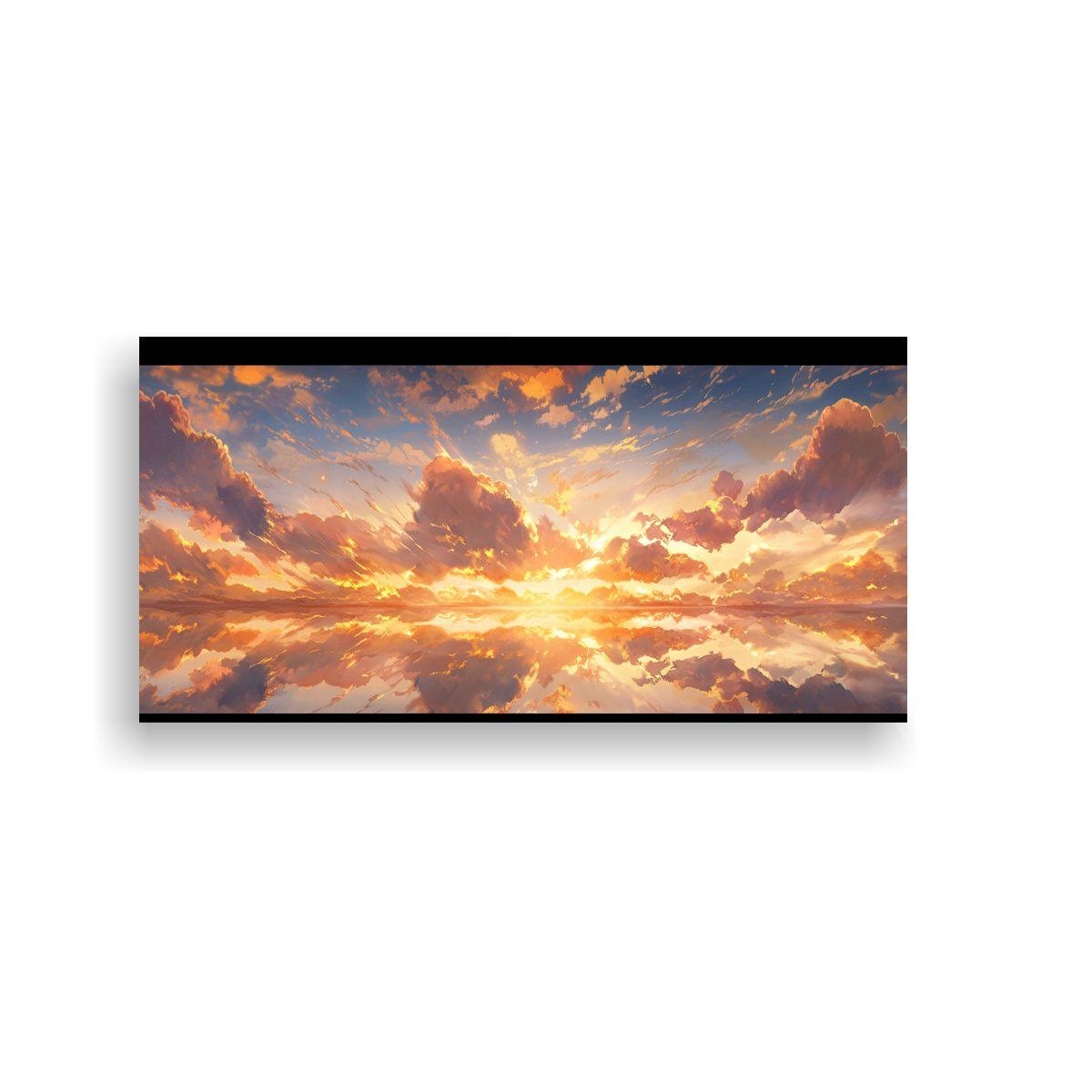 Cuadros Abstractos Al Amanecer Y Atardecer Con Ton 120x60cm-0