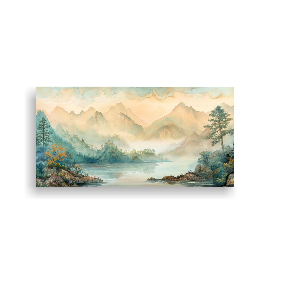 Pinturas Murales Originales De Paisajes Chinos 120x60cm-0