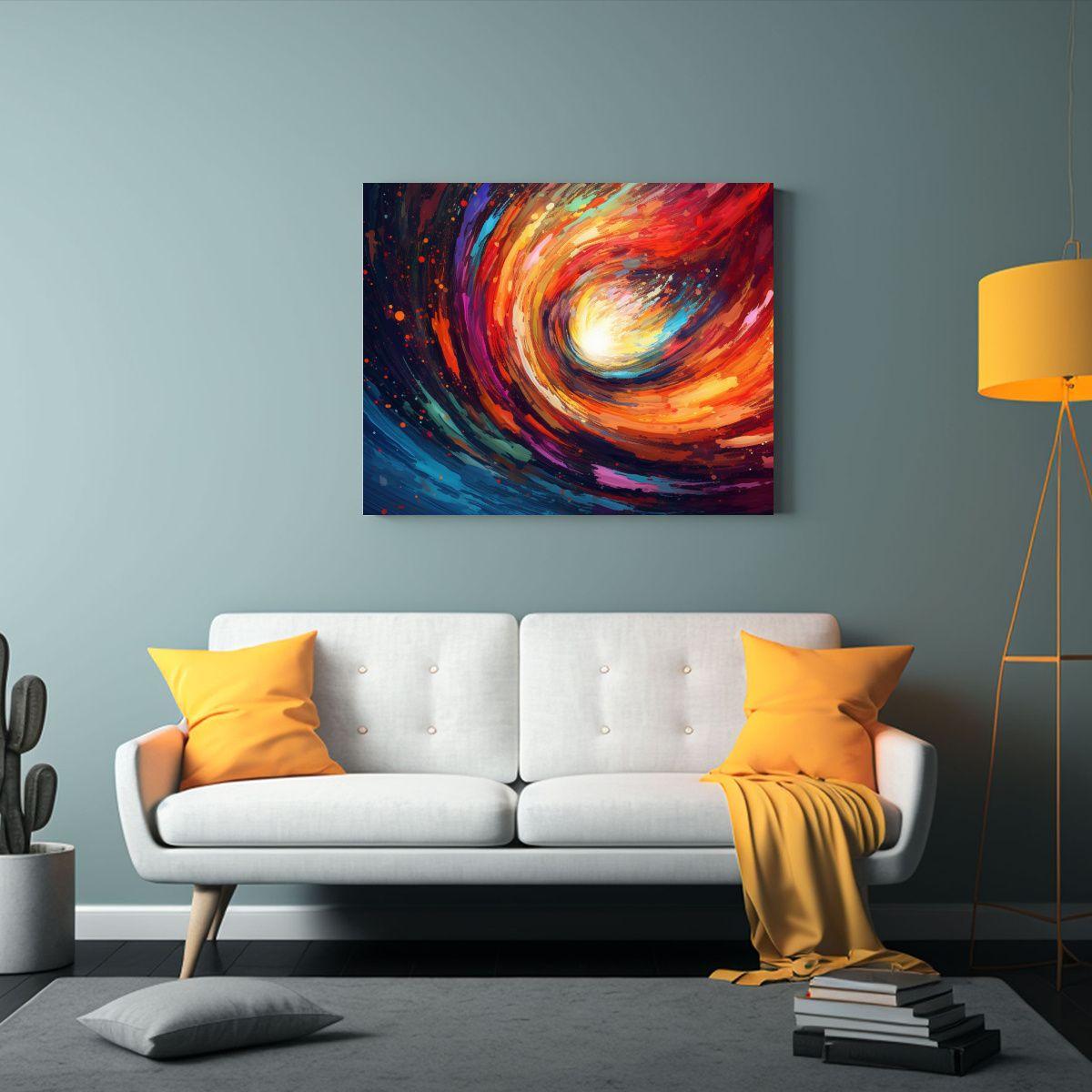 Cuadros Decorativos Originales Con Vórtice De Colores 120x80cm-2