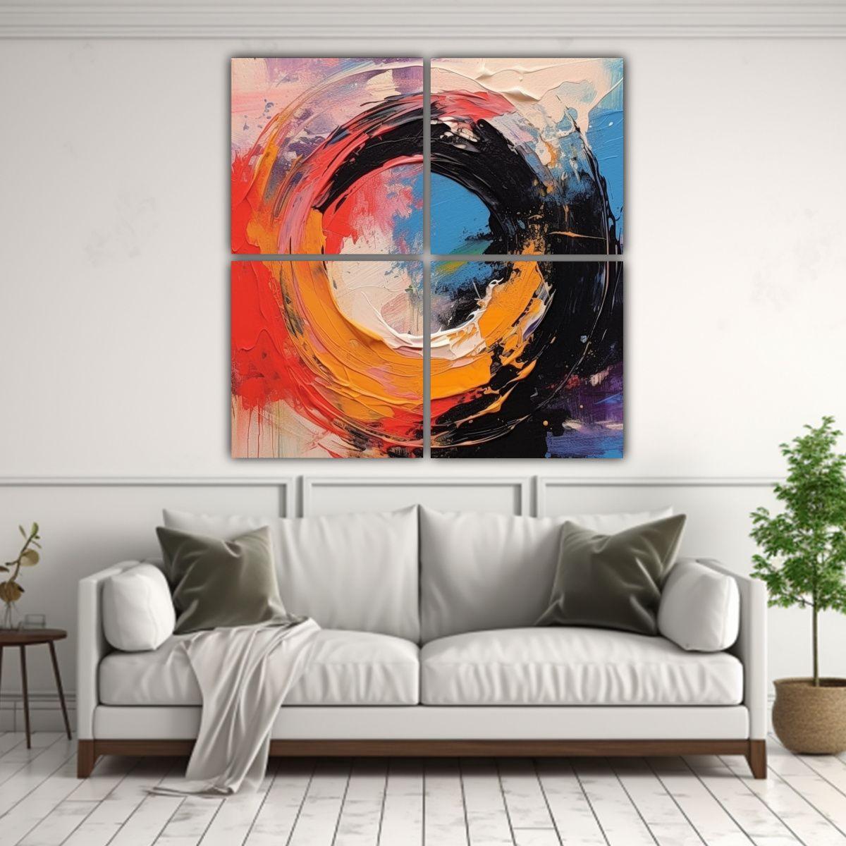 Cuadros Tela Sublimada Exuberantes Pintura 40x40 Cm-2