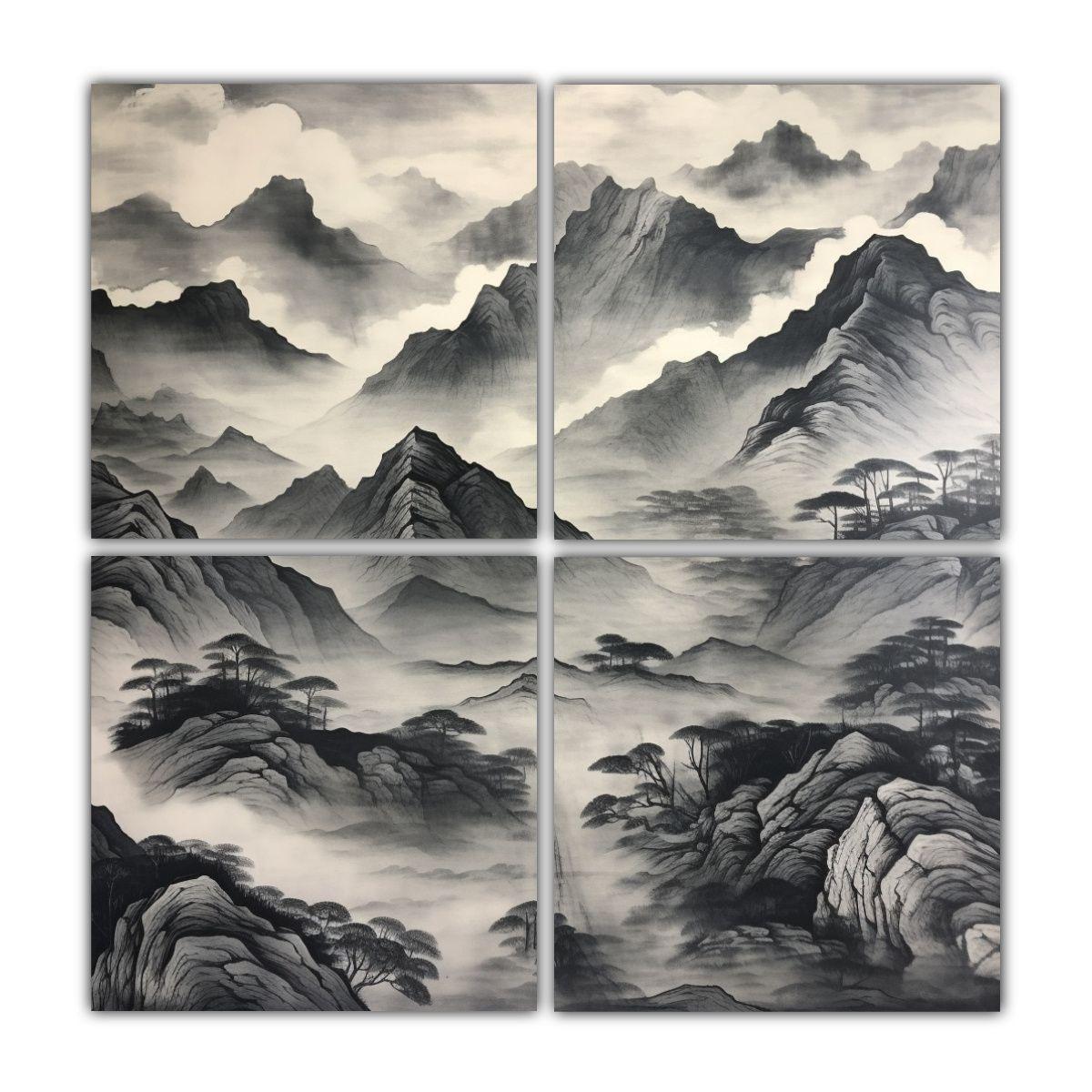 Pinturas Decorativas Impresas En Papel De Arroz 160x160 Cm-0