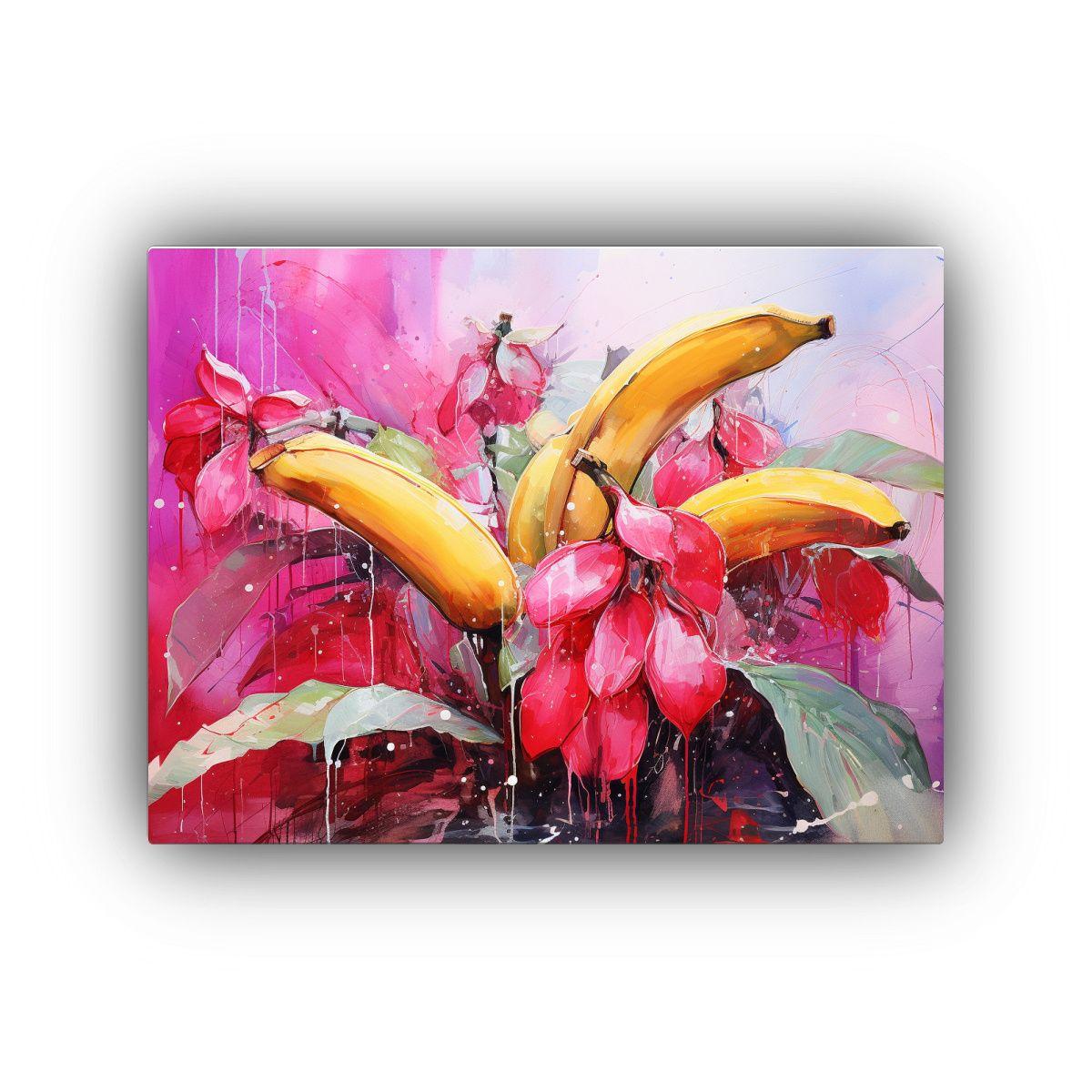 Cuadro Abstracto Con Diseño De Árbol De Plátano En Colore 75x50cm-0