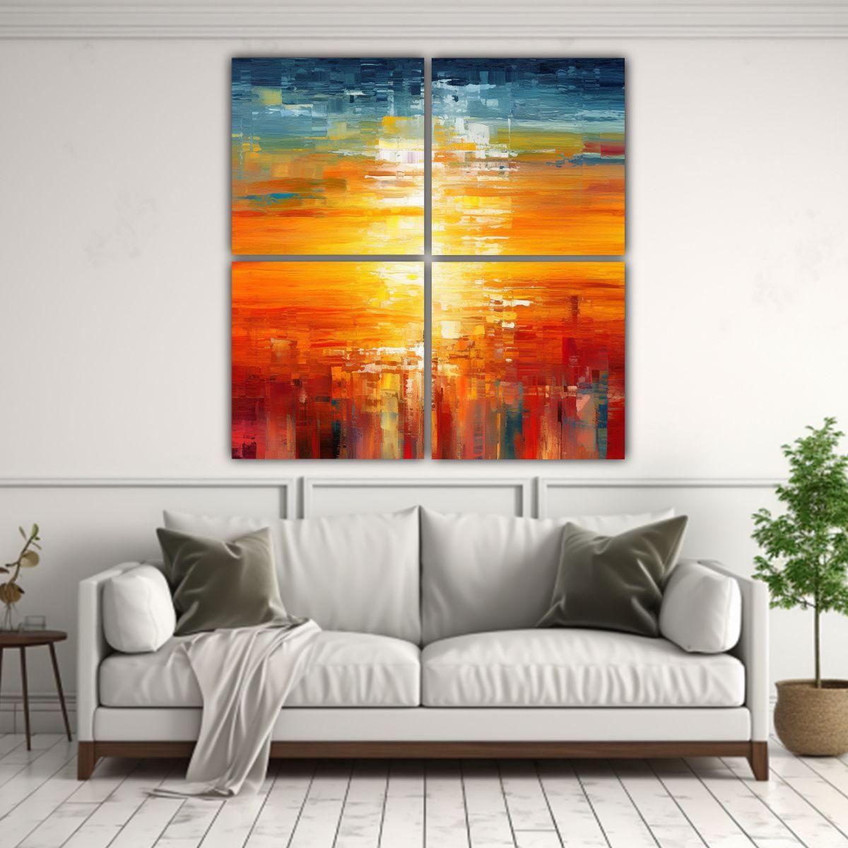 Cuadros Tema Formación Rivera Arte Inspirado En 80x80 Cm-2
