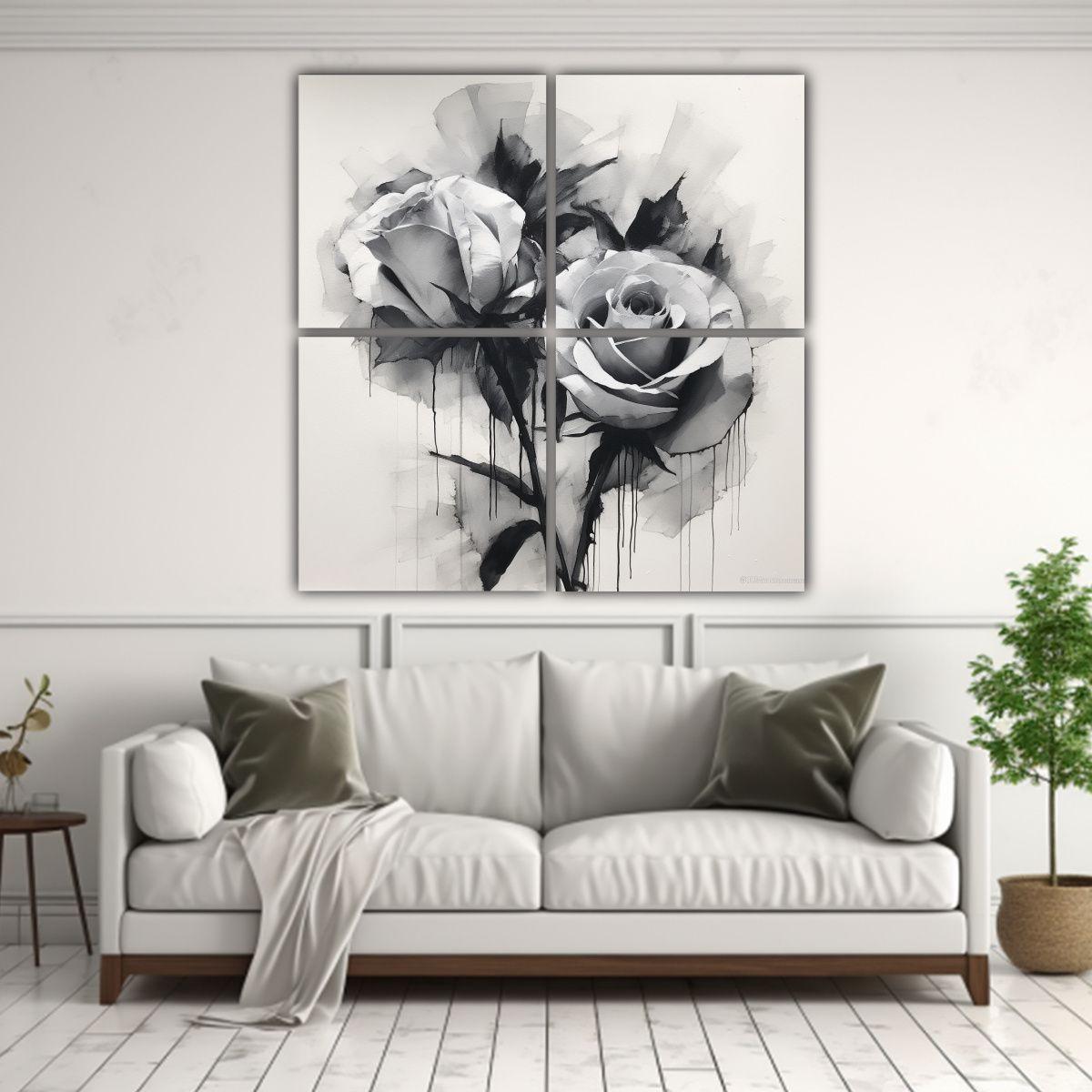 Cuatro Artes Abstracto Combinación Kosmos Tres 160x160 Cm-2