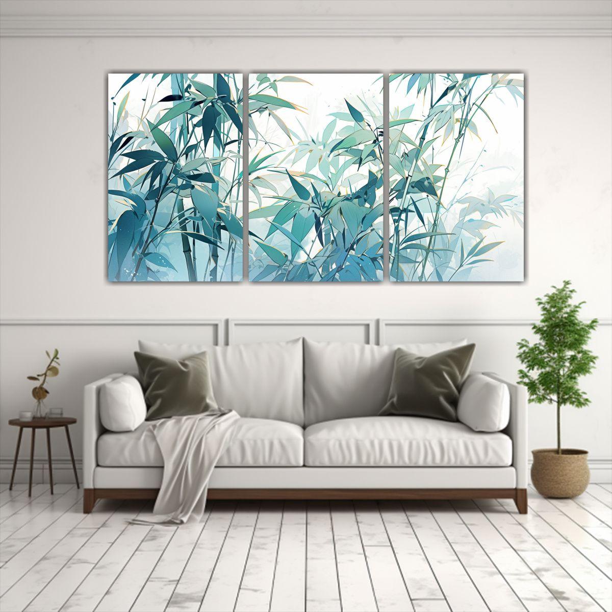 Pinturas Decorativas De Bambú En Colores 90x45 Cm-2