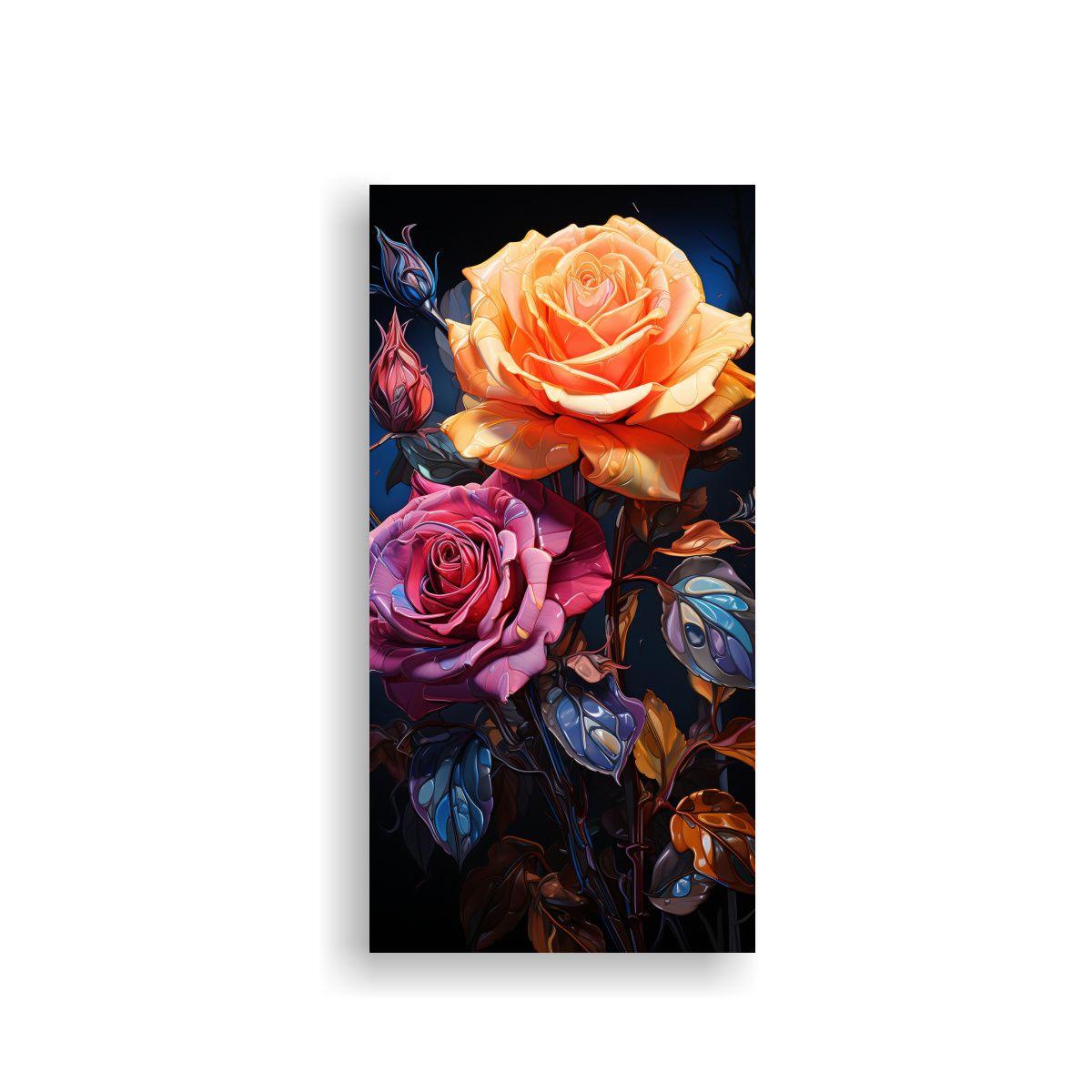 Pintura Decorativa Arte Composición Cuarto Rosa 60x120cm-0