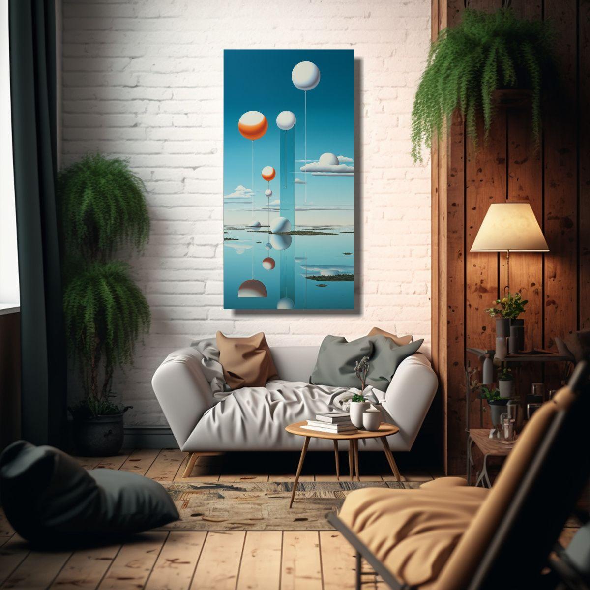 Paisaje Abstracto Inspirado En Obras De Arte: 70x140cm-2