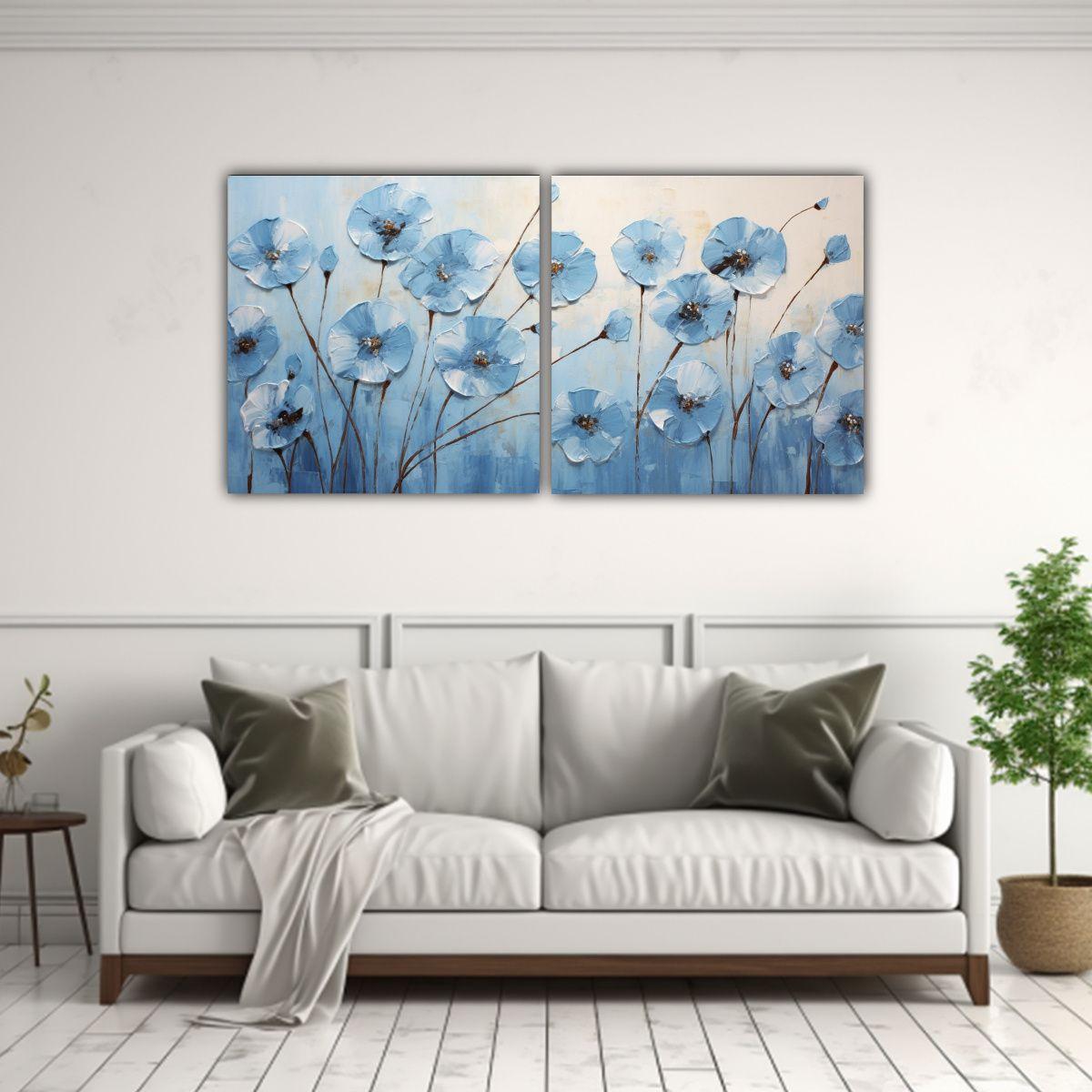 Pintura En Lienzo: Dos Artes Forma Inspiración, 40x20 Cm-2