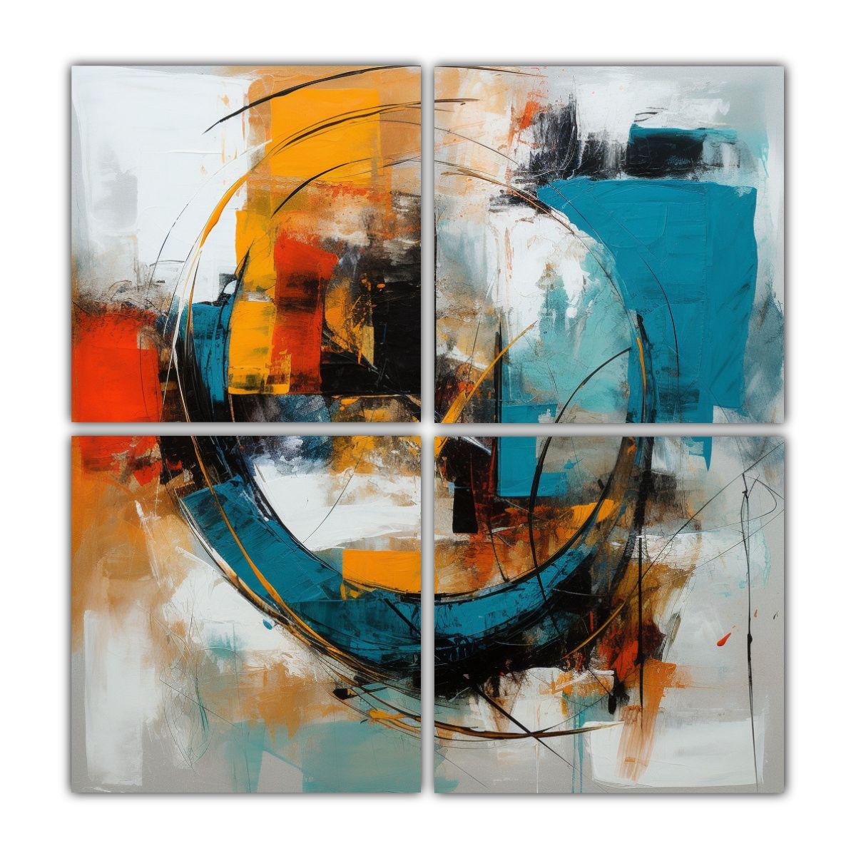 Cuadriptico Acuarela: Versatilidad Y Evolución 140x140 Cm-0