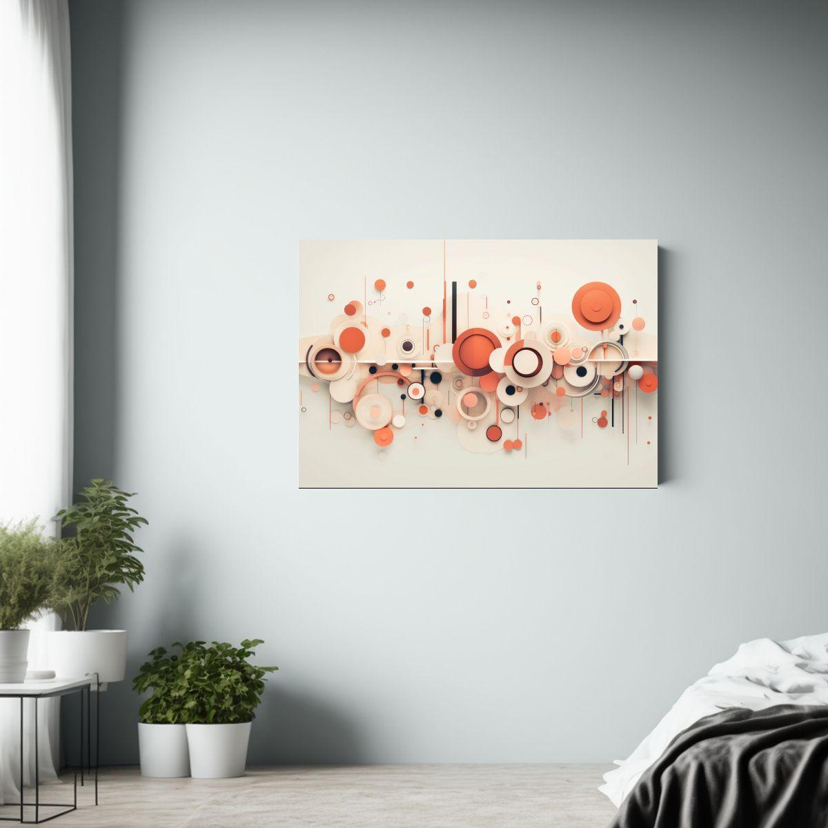 Pintura Abstracta De Círculos En Estilo Decorativo Para El  30x20cm-2