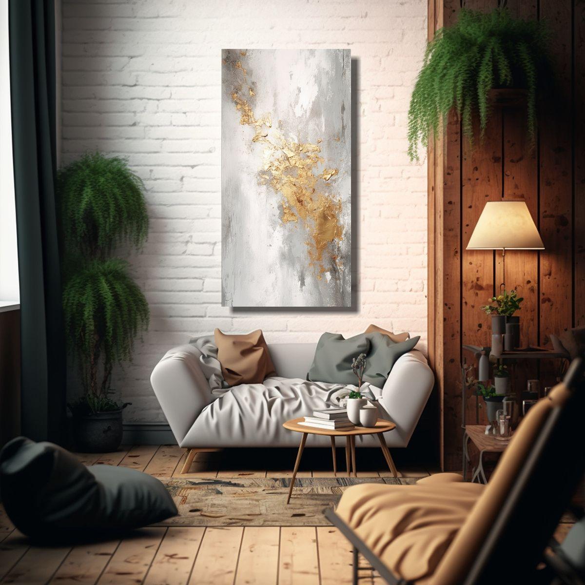 Cuadro Conceptual Para Comedor Pintura En Colores 50x100cm-2