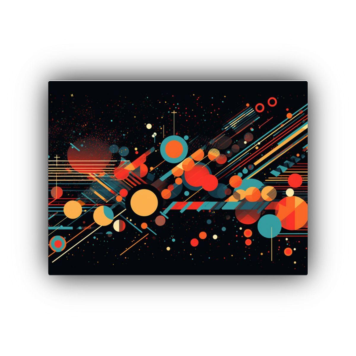 Cuadro Abstracto Oscuro En Lienzo De Tela 30x20cm-0