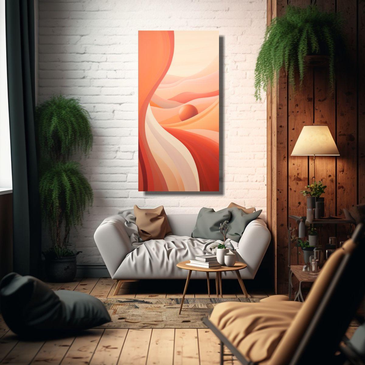 Cuadro Patrón Intenso Desert Vibes En Formas 80x160cm-2