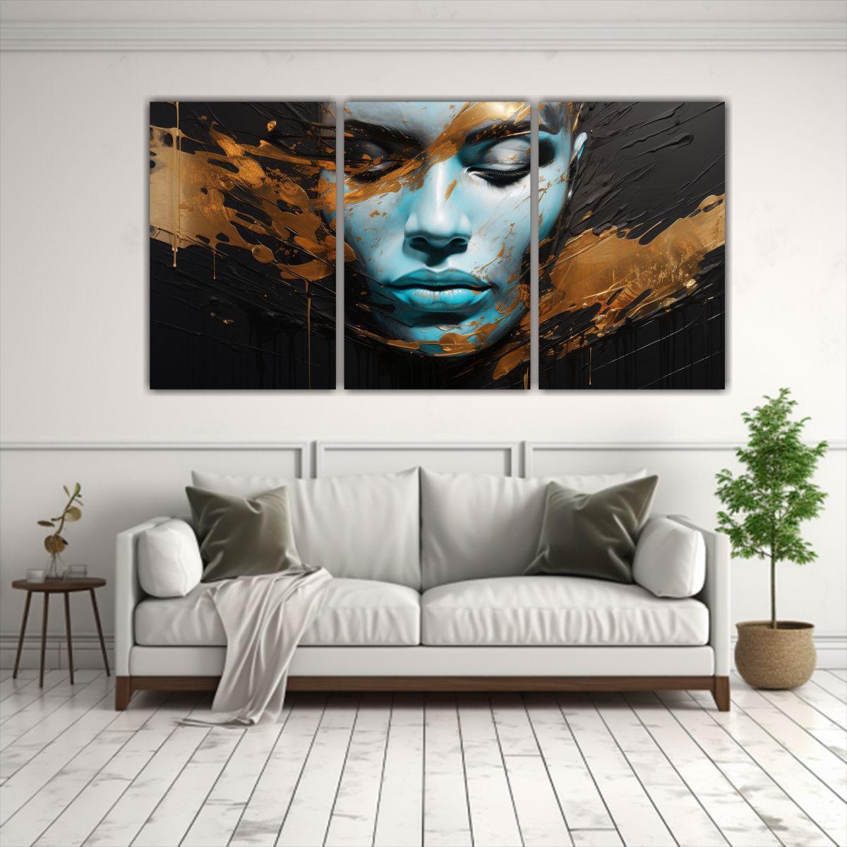 Pinturas De Pared Abstracción Con Efecto Visual 240x120 Cm-2