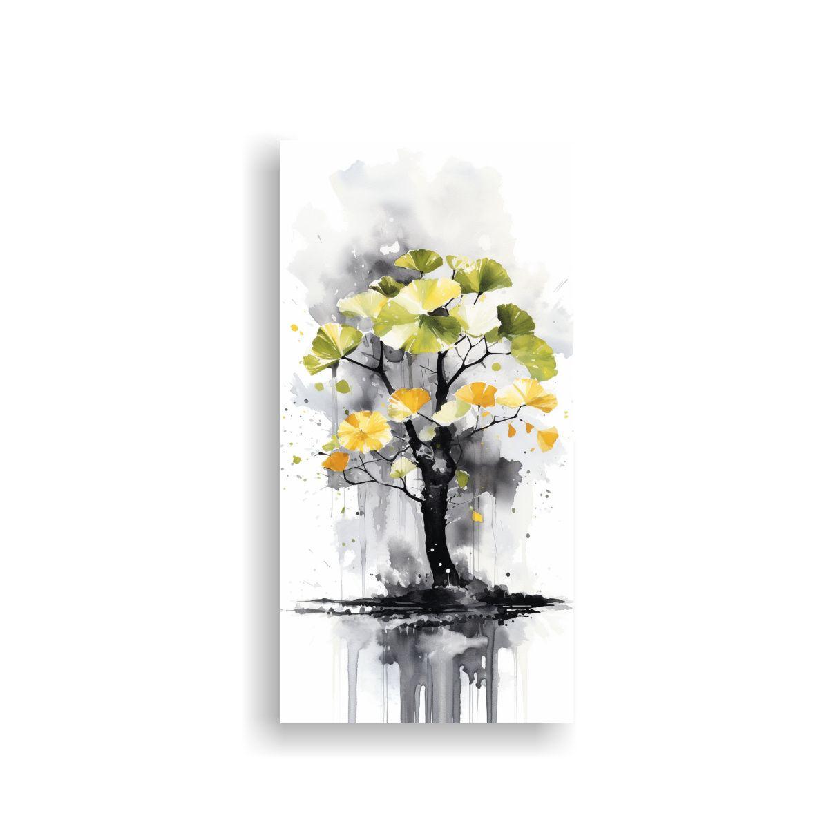 Pintura Decorativa De árbol Bonsái Ginkgo Biloba 80x160cm-0