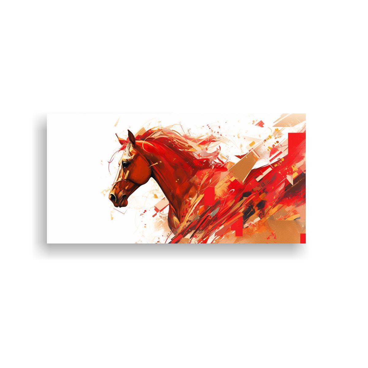 Pintura Decorativa De Arte Pop De Un Caballo De 60x30 Cm-0