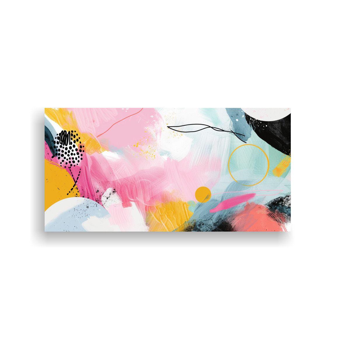 Cuadro Decorativo Abstracto, ¡imagina Libremente! 60x30cm-0