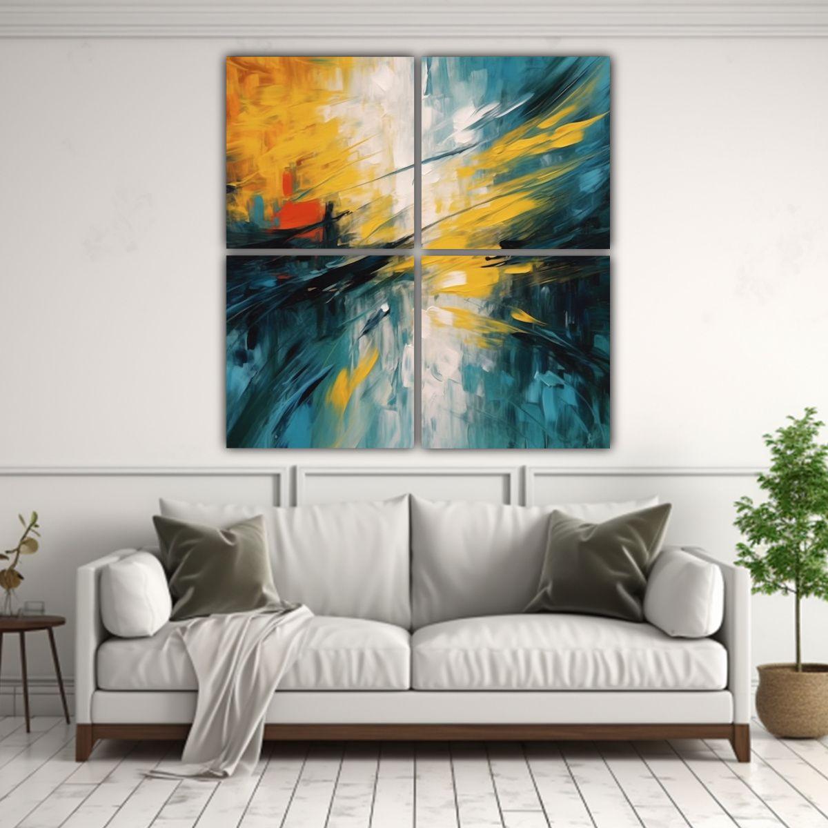 Cuadro De Cocina Abstracto Minimalista De Estilo 200x200 Cm-2