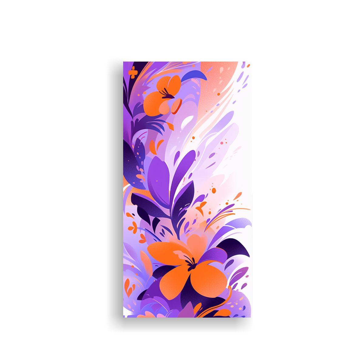 Cuadro Calidos Armonía Morado Y Naranja Atmosfera 60x120cm-0