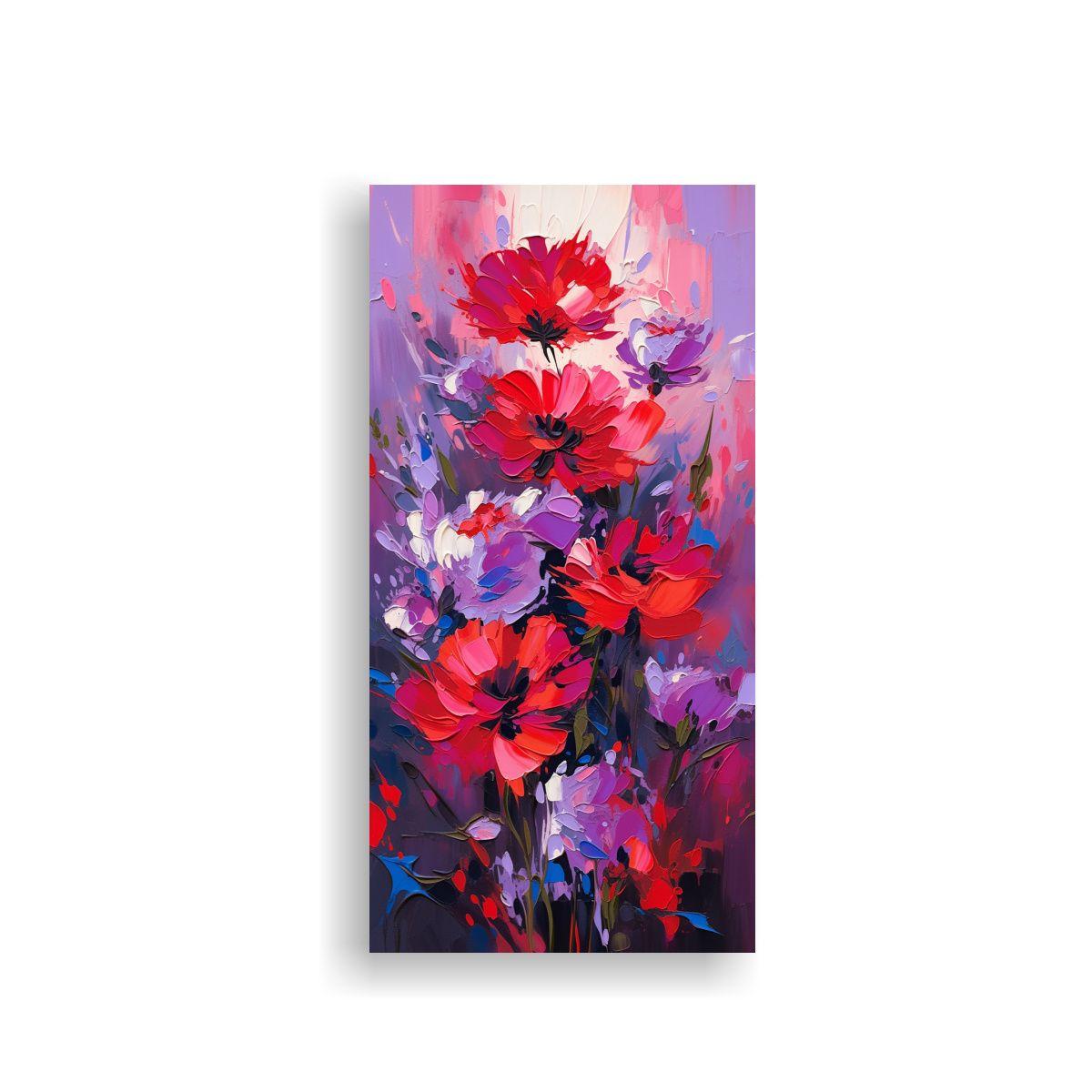 Pintura De Flores En Lienzo, Inspiración 70x140cm-0