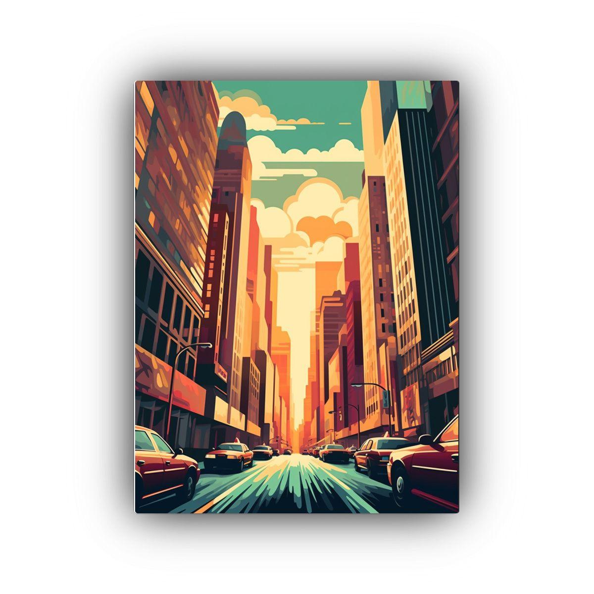 Pintura Decorativa De La Ciudad De Nueva York En 40x50cm-0