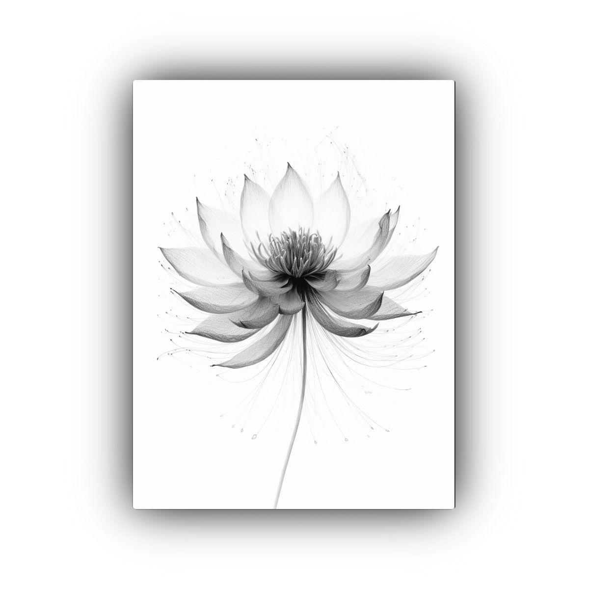 Pintura Decorativa En Bastidor: Loto Abstracto 30x45cm-0