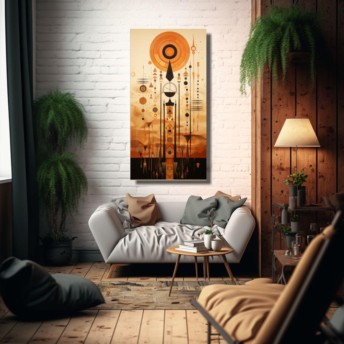 Cuadro Dibujo Exclusivo Arte Abstracto 80x160cm-2