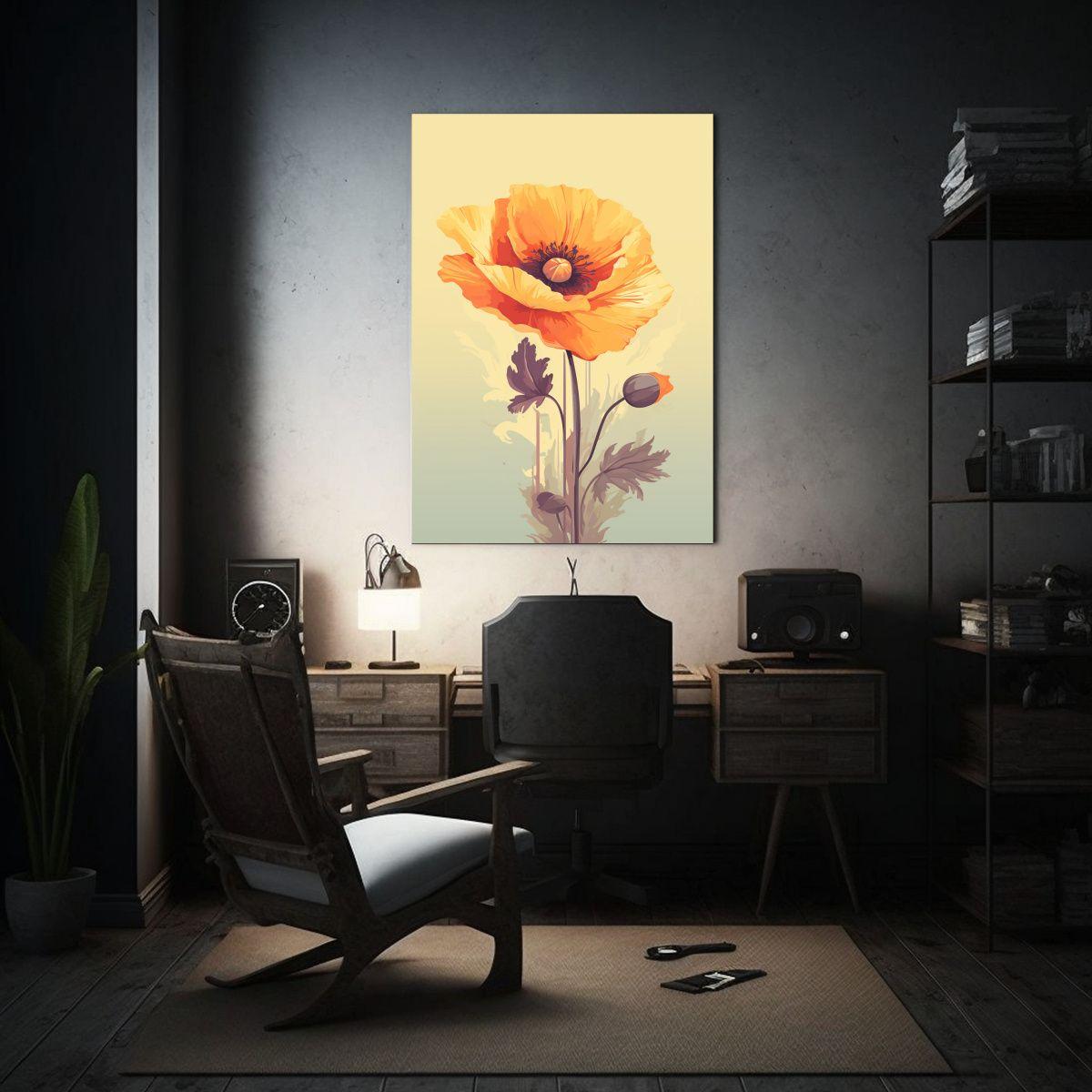 Cuadro Lienzo Belleza Elegante De Una Amapola 30x45cm-2