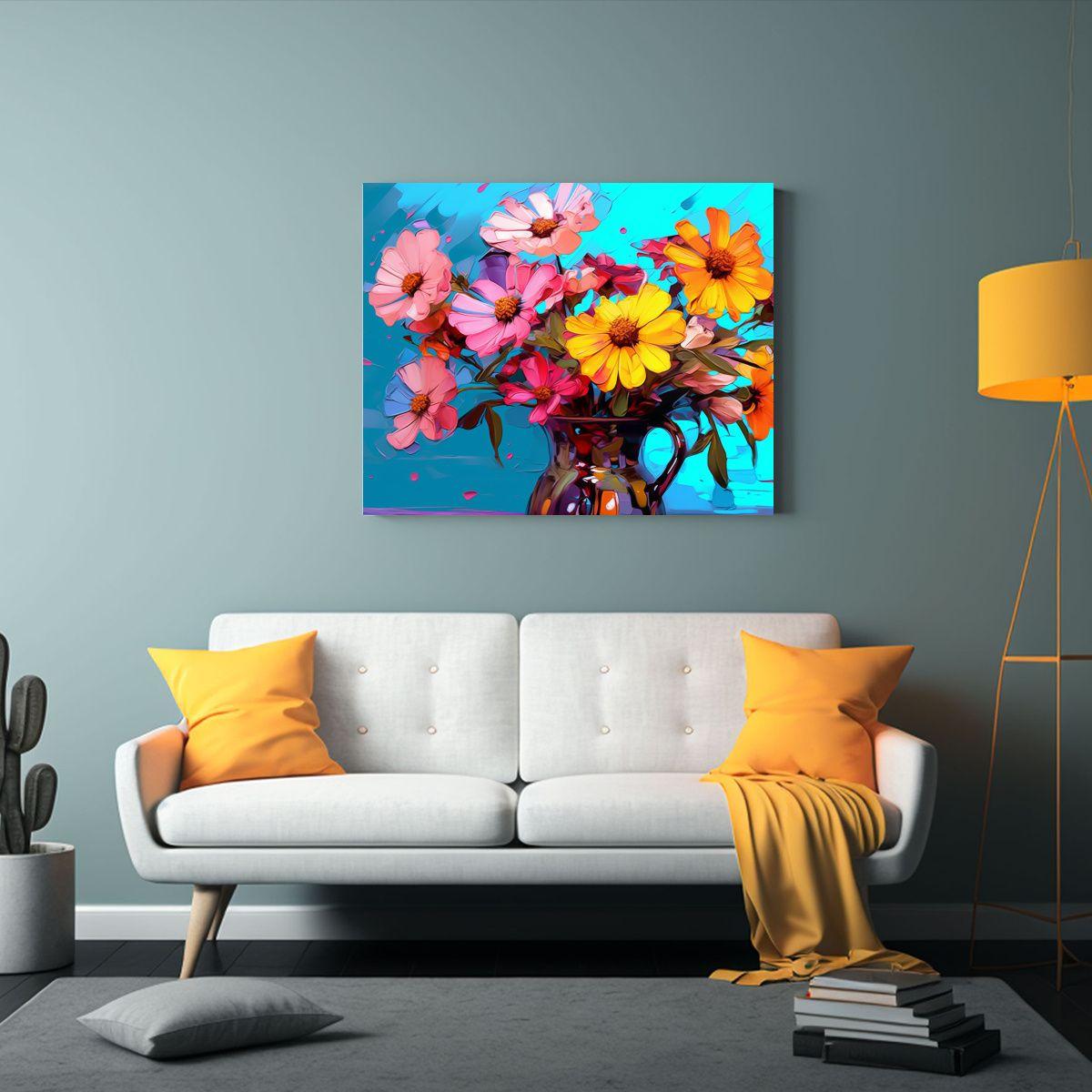 Cuadros Decorativos De Lienzo Con Flores 30x20 Cm-2