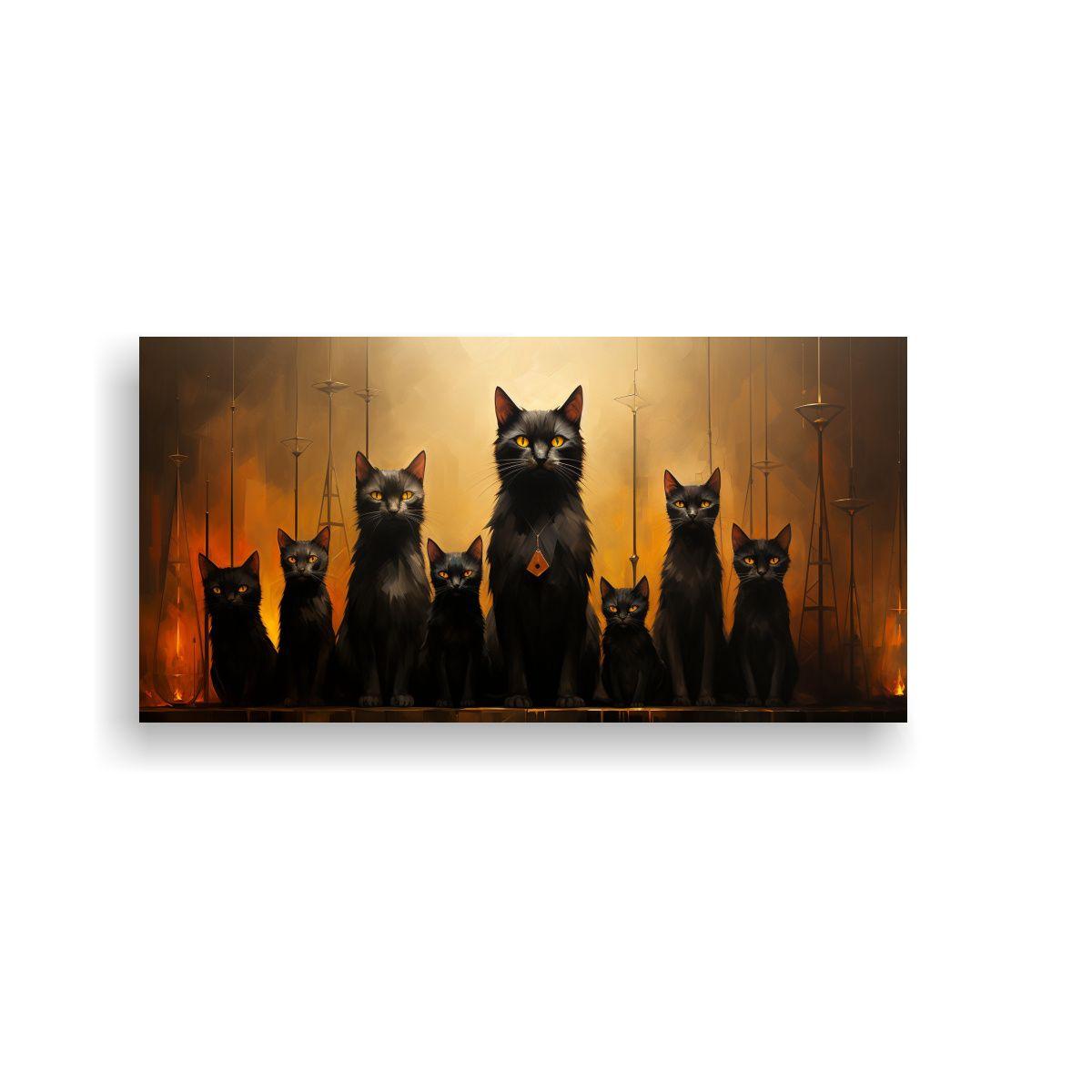 Pinturas De Decoración De Gatos Negros 160x80cm-0