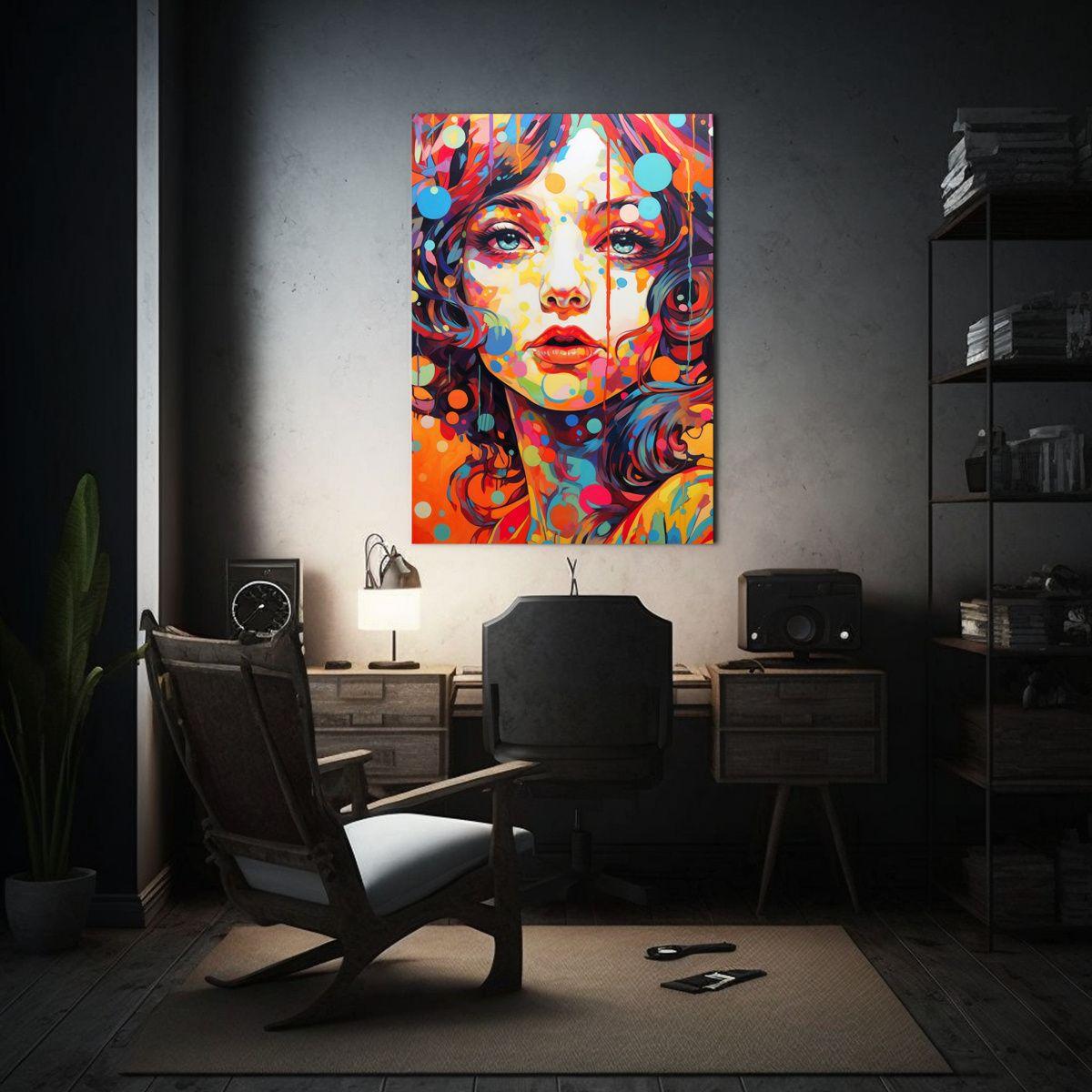 Tela Estilo Galería: Niña Comiendo Helado 20x30cm-2