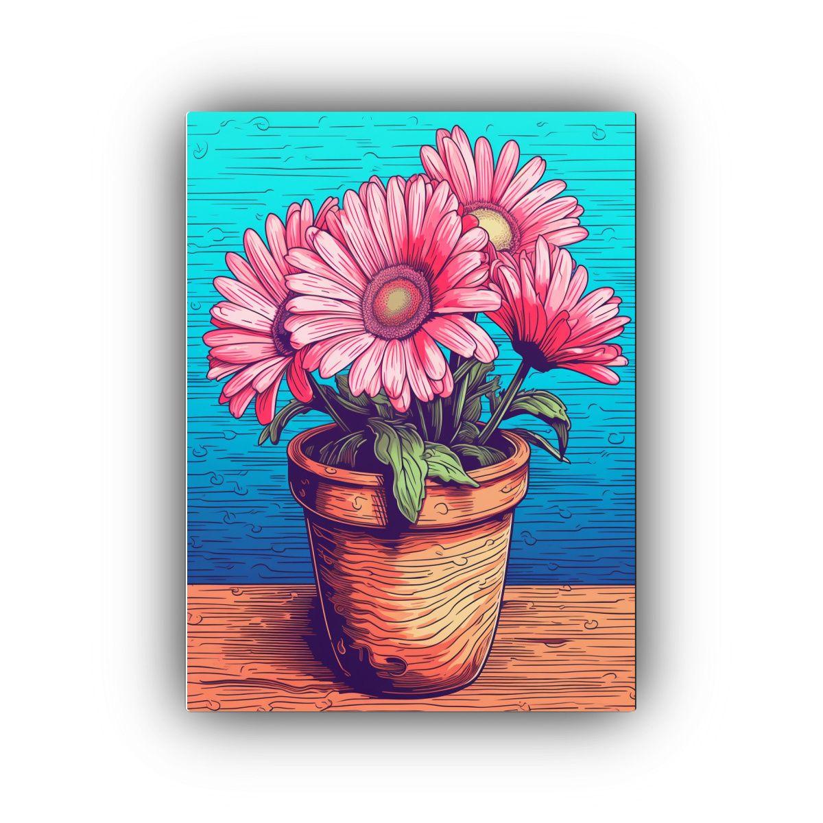 1 Pieza Diseño Hogar Deco Cuadro De Una Maceta 80x120cm-0